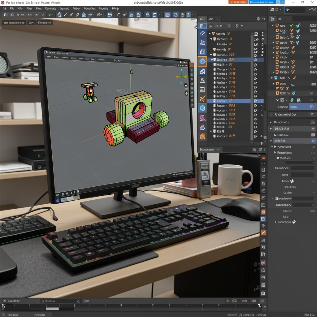 Professional 3D modeling workspace showing polygon mesh creation